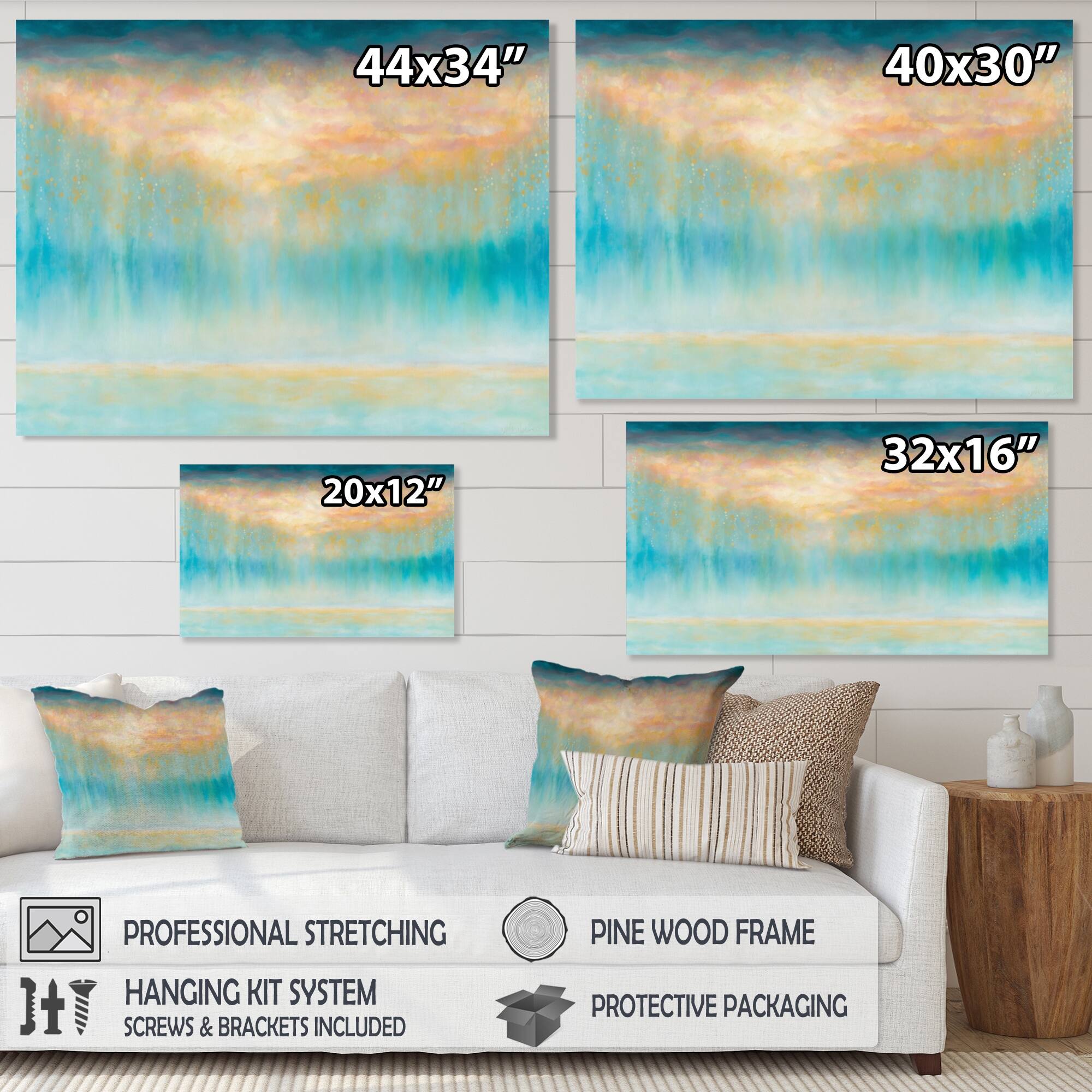 Designart "The Awakening Of Dawn VII" Abstract Liquid Ink Canvas Wall Art Bed Bath & Beyond